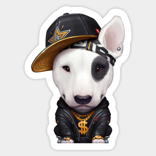 English Bull Terrier Hip-Hop Super Star Sticker by stonemask